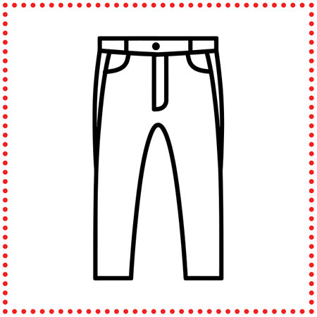 Everyday Denim Pants Icon  Enhance Your WardrobeThemed Projects with Classic Styleのイラスト素材