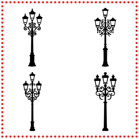 Classic street lamps  Adding character and charm to your urban landscapes.のイラスト素材