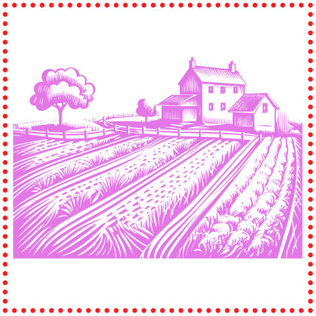 Land of Plenty  The Bounty and Beauty of Countryside Farmsのイラスト素材