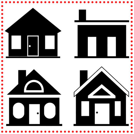 Smart and Simple  House Designs That Offer More Than Meets the Eye.のイラスト素材