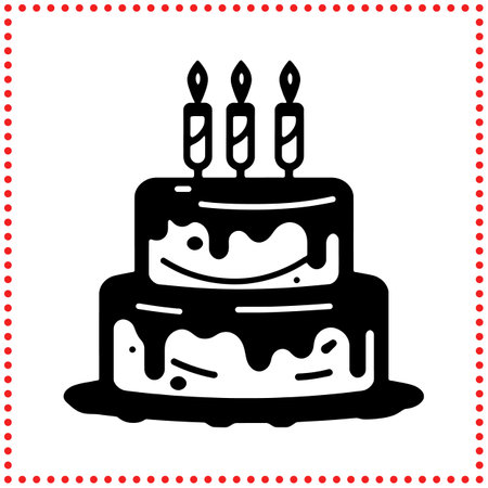 Every Candle Counts  Celebrate in Style with the Perfect Birthday Cake.のイラスト素材