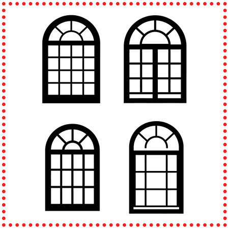 Classic Meets Contemporary  Window Styles for Every Architectural Vision.のイラスト素材