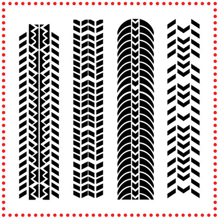 Conquer Any Road  HighPerformance Tread Patterns for the Ultimate Driving Experience.のイラスト素材