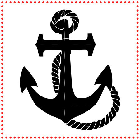 Rooted in the Deep  The Anchors Symbolism of Connection, Strength, and Safety.のイラスト素材