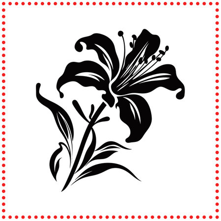 Lily in Bloom  The Enduring Symbolism of This Flower in Art and Cultural Design.のイラスト素材