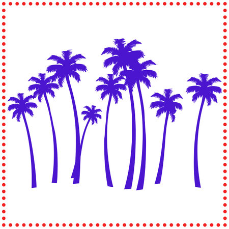 Natures Sentinels  The Symbolic Beauty and Resilience of Palm Trees in Tropical Environments.のイラスト素材