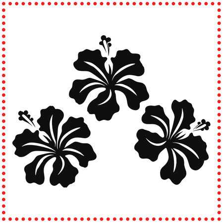 Island Escape  Decorate with Hibiscus Flowers for a Relaxing, Tropical Vibe.のイラスト素材