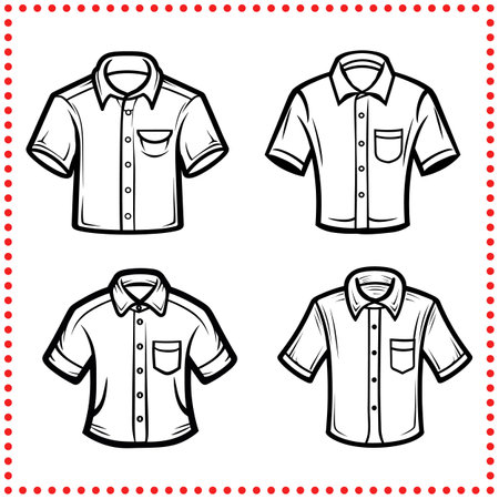 Timeless Tailoring  Discover the Perfect Blend of Comfort and Class in Every Shirt.のイラスト素材