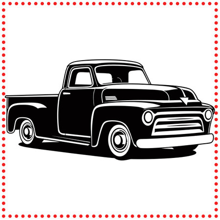 Retro Car Silhouette Vector Design  Perfect for Classic Automobile and VintageThemed Graphicsのイラスト素材