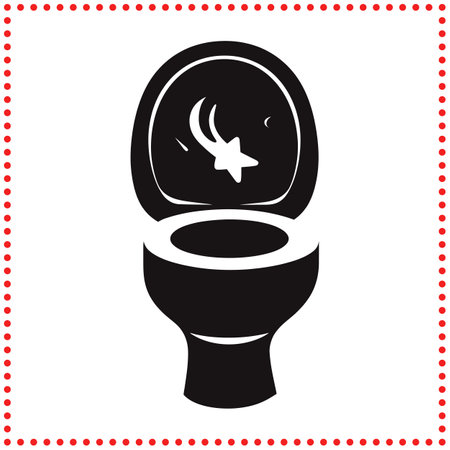 Toilet Silhouette Vector  Great for Bathroom, Plumbing, and Sanitation Projectsのイラスト素材