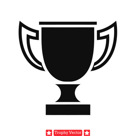 Pinnacle of Success  Trophy Silhouettes for Championsのイラスト素材