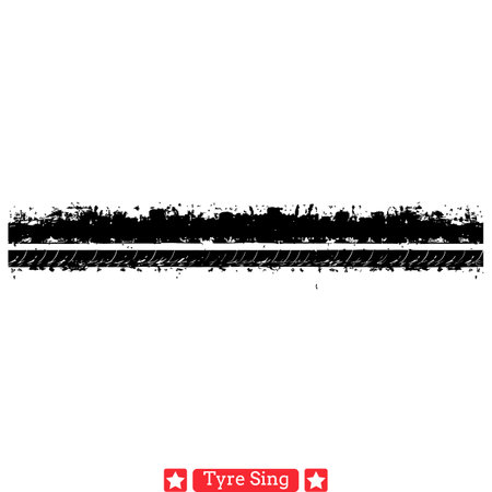 Wheel Tread Patterns Set  Vehicle Tyre Trace Illustrationsのイラスト素材