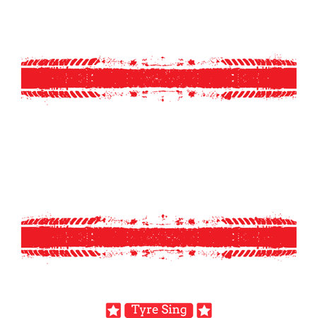 Off Road Tyre Imprints Set  Mud Terrain Trail Iconsのイラスト素材