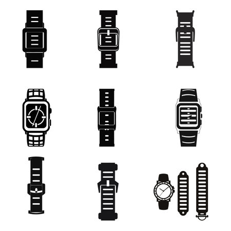 Effortless Style  Monochrome Watch Straps to Accentuate Your Timepieceのイラスト素材
