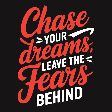 Dream Big, Chase Hard - Motivational Typography for Relentless and Determined Achieversのイラスト素材