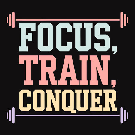 Eye-Catching Gym Typography for Enthusiasts Focused on Fitness Growthのイラスト素材