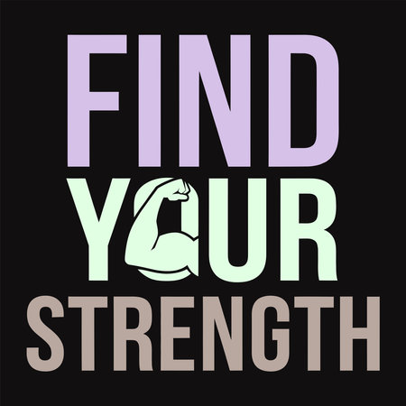 Empowering Typography for Fitness Lovers Who Push Through Every Workoutのイラスト素材