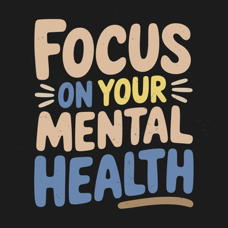 Encouraging Typography Quotes for Mental Health Awareness and Self Worthのイラスト素材