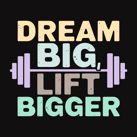 Motivational Typography for Gym Enthusiasts Focused on Reaching Fitness Goalsのイラスト素材