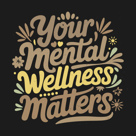 Encouraging Mental Health Quotes in Typography Positive Messages for Growthのイラスト素材
