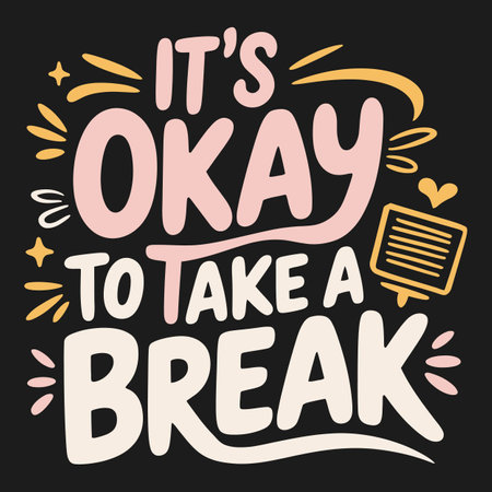 Inspiring Mental Health Quote for Promoting SelfLove and Positive Mindsetのイラスト素材