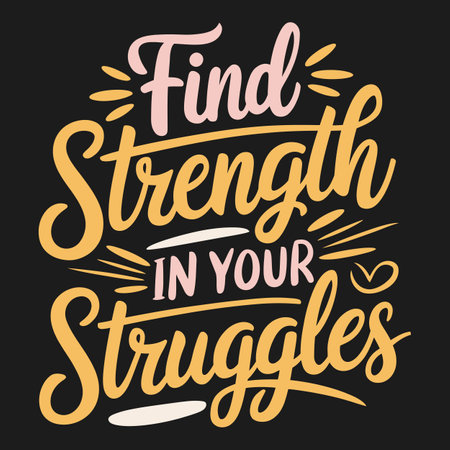 Uplifting Mental Health Quote Design for Encouraging Resilience and Growthのイラスト素材