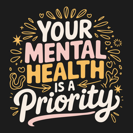 Encouraging Mental Health Quote for Building Confidence and Inner Wellnessのイラスト素材