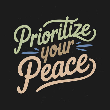 Typography Quotes for Promoting Mental Health and Inner Calmのイラスト素材