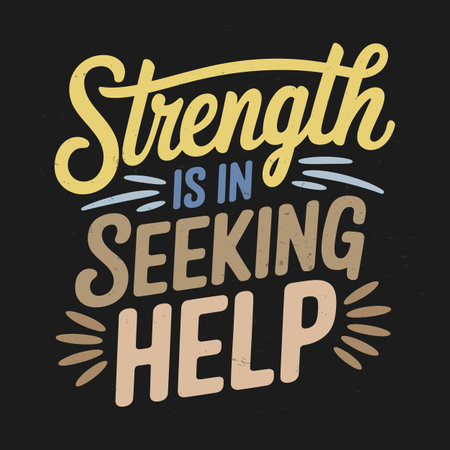 Encouraging Words in Typography for Mental Health Wellnessのイラスト素材