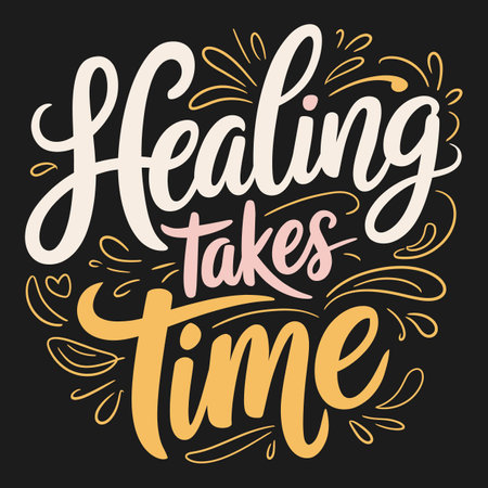 Modern Quote Design for Mental Health Awareness and Inspiring SelfLoveのイラスト素材