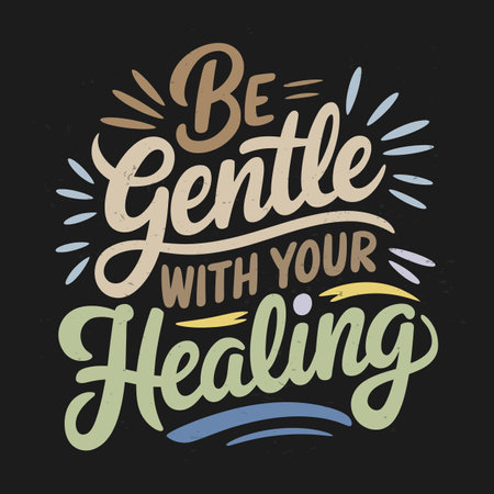 Typography Quotes for Inspiring Self Care and Mental Health Supportのイラスト素材