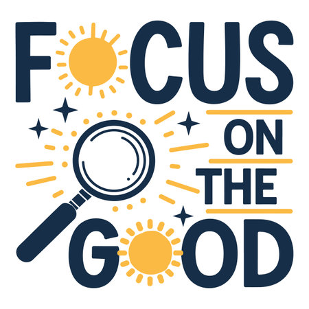 See the Good - Uplifting Vector Design with Magnifying Glass Iconのイラスト素材