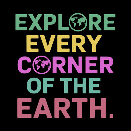 Go Boldly Where the Road Leads with Motivational Typography Quote Design for Wanderersのイラスト素材