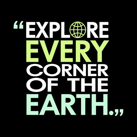 Travel Boldly Beyond the Ordinary with Bold Typography Quote Design for Passionate Wanderersのイラスト素材