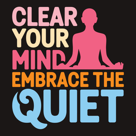 Hand drawn typography poster. Inspirational quote about yoga.のイラスト素材