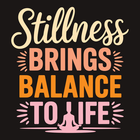 Hand drawn typography poster. Inspirational quote about yoga.のイラスト素材