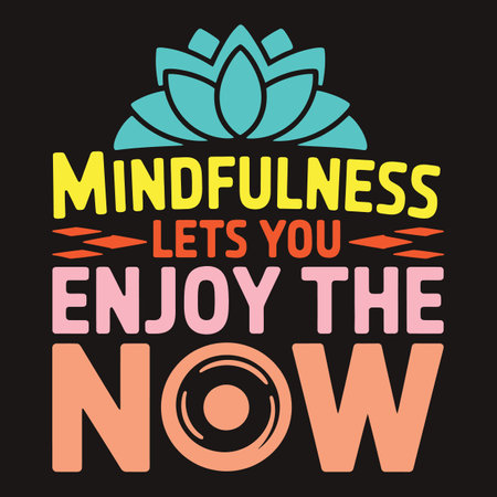 Motivational quote. Mindfulness is the only way you live.のイラスト素材