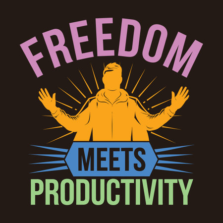 Embrace the Freedom of Working from Home Home is the New Office Remote Work Posterのイラスト素材