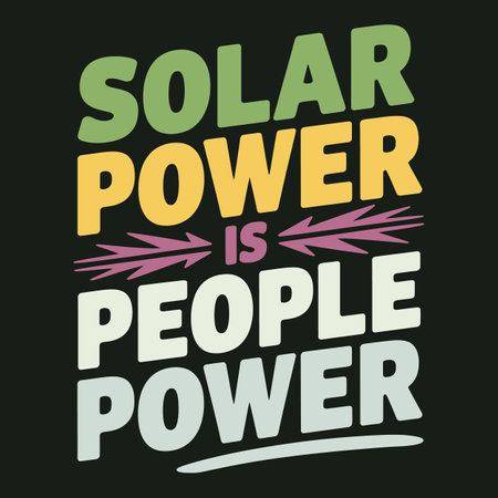 Go Solar and Create a Sustainable World Inspiring Typography Poster for Renewable Energy Advocacyのイラスト素材