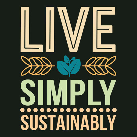 Live Simply Sustainably Motivational Typography Poster for Advocacy Against Plastic Pollution