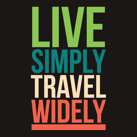 Inspiring motivation quote with text Live Simple Travel Everyday. Vector typography poster design concept.のイラスト素材
