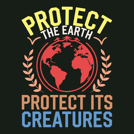 Protect Its Creatures Unique Wildlife Typography Poster for Inspiring Conservation Advocacy