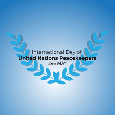 Vector illustration concept of International Day of United Nations Peacekeepers. May 29.のイラスト素材