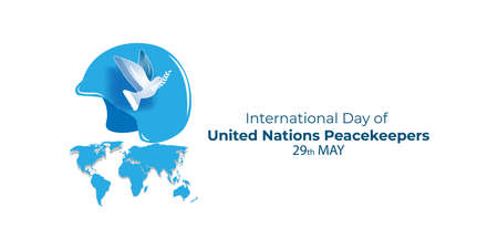 Vector illustration concept of International Day of United Nations Peacekeepers. May 29.のイラスト素材