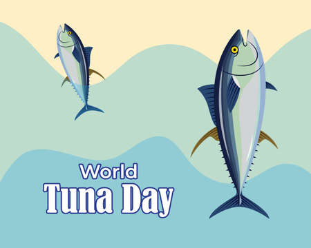 vector illustration for world tuna day-2 mayのイラスト素材