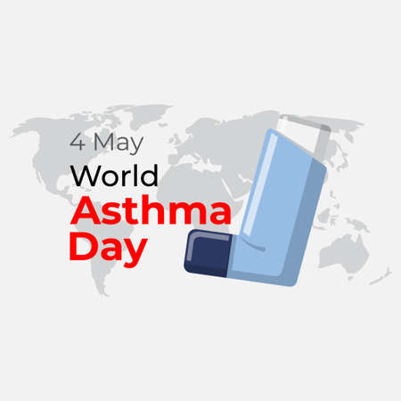 Vector illustration for world asthma day-4 mayのイラスト素材