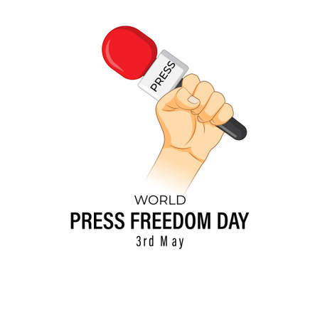 Vector illustration for world press freedom day-3rd Mayのイラスト素材