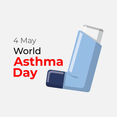 Vector illustration for world asthma day-4 mayのイラスト素材