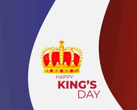 Vector illustration concept of King's Day celebrations in Netherlands. Dutch national holiday