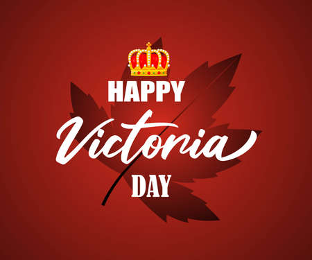 Vector illustration concept greeting of Happy Victoria Day, Canada.のイラスト素材